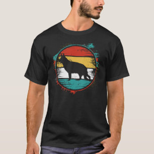 Deutsche Schäferhunde Silhouette Vintager Sonnenun T-Shirt