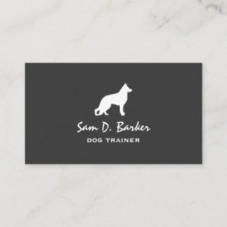 Deutsche Schäferhunde-Silhouette Visitenkarte