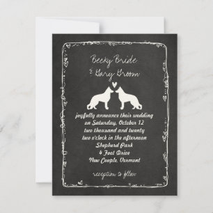 Deutsche Schäferhunde Silhouetten Hochzeit Einladung