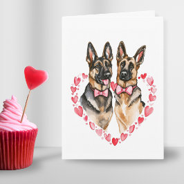 Deutsche Schäferhunde Valentinstag Liebe Hunde Elt Feiertagskarte