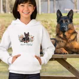Deutsche Schäferhunde Wildblumen Kinder Sweatshirt
