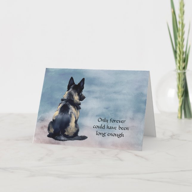 Deutsche Schäferhundkarte: Loss Condolence Card Feiertagskarte (Vorderseite)