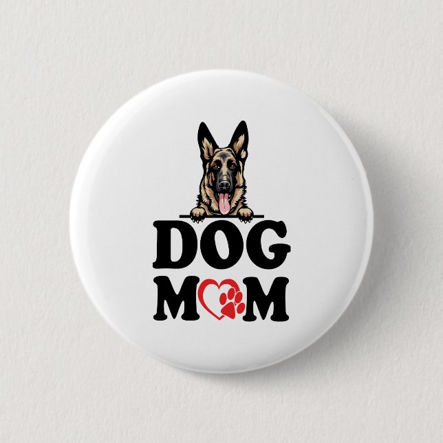 Deutsche Schäferkleber - Deutsche Schäferhunde-Mam Button (Vorderseite)