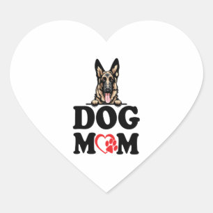 Deutsche Schäferkleber - Deutsche Schäferhunde-Mam Herz-Aufkleber