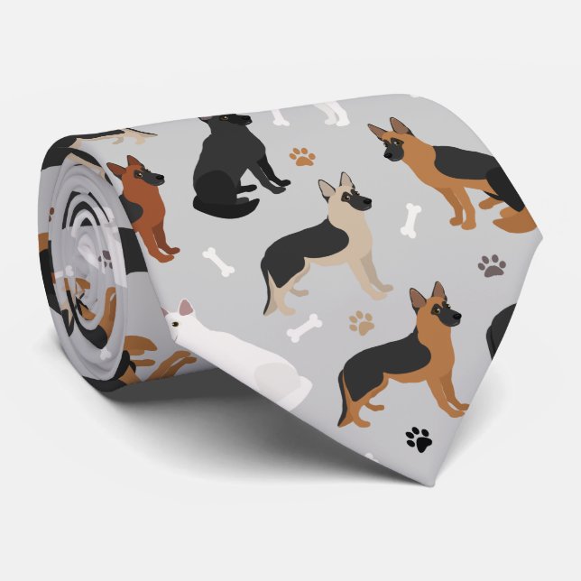 Deutsche Schäferknochen und Klauen Krawatte (Gerollt)