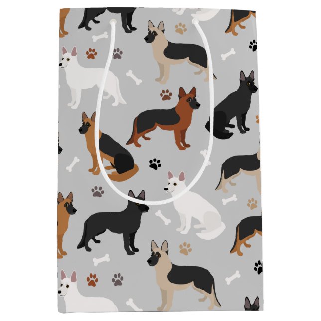 Deutsche Schäferknochen und Klauen Mittlere Geschenktüte (Vorderseite)