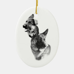 Deutsche Schäferkohle 2 Keramik Ornament