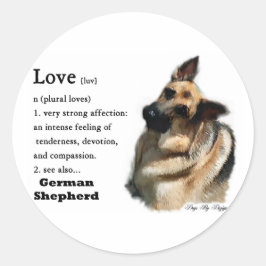 Deutsche Schäferkunstgeschenke Runder Aufkleber