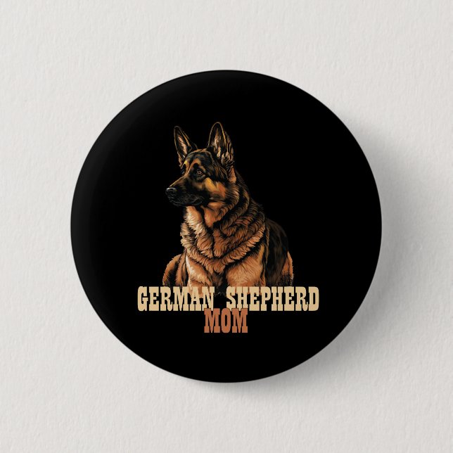 Deutsche Schäfermutter, Hundebesitzermutter, GSD M Button (Vorderseite)