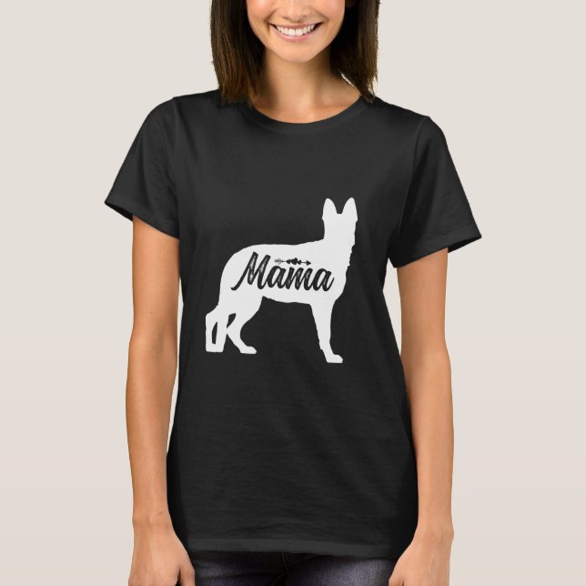 Deutsche Schäfermutter Muttertag Hundebesitzer Fam T-Shirt (Vorderseite)