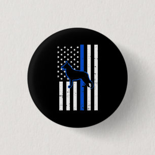 Deutsche Schäferpolizei Hund K9 Patriotic Button