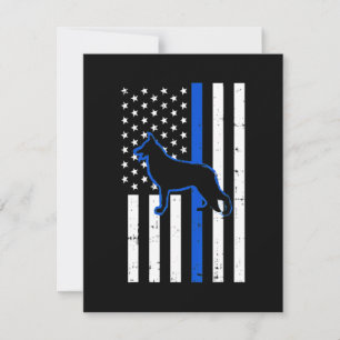 Deutsche Schäferpolizei Hund K9 Patriotic Dankeskarte