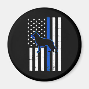 Deutsche Schäferpolizei Hund K9 Patriotic Magnet