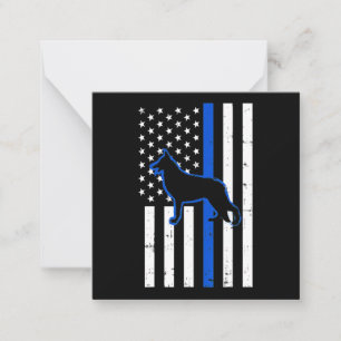 Deutsche Schäferpolizei Hund K9 Patriotic Mitteilungskarte