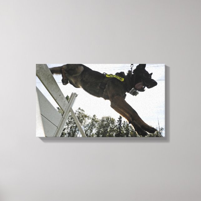 Deutsche Schäferpolizei Hund Leinwanddruck (Vorderseite)