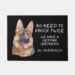 Deutsche Schäferportrait Keine Notwendigkeit zweim Fußmatte