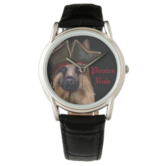 DEUTSCHE SCHEPHERD PIRATE ARMBANDUHR (Vorderseite)