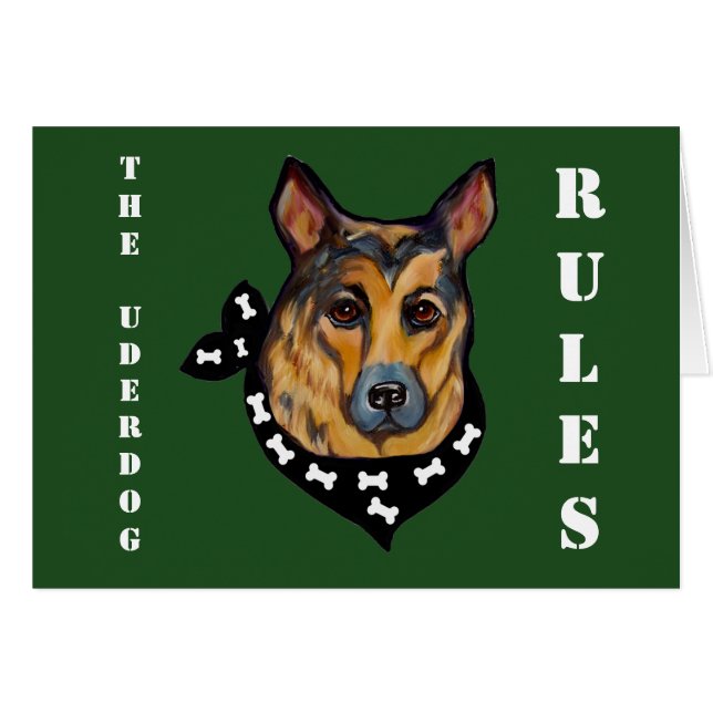 DEUTSCHE SCHEPHERDE UNDERDOG (Vorderseite (Horizontal))