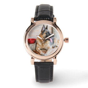 Deutsche Scheune durch Wasserbecken ruhen Armbanduhr