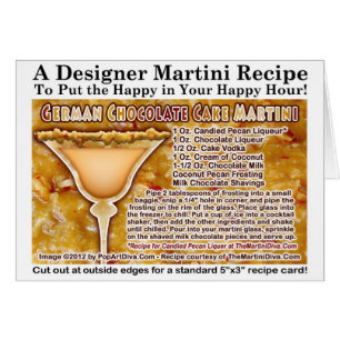 Deutsche Schokolade Martini Rezept Grußkarte
