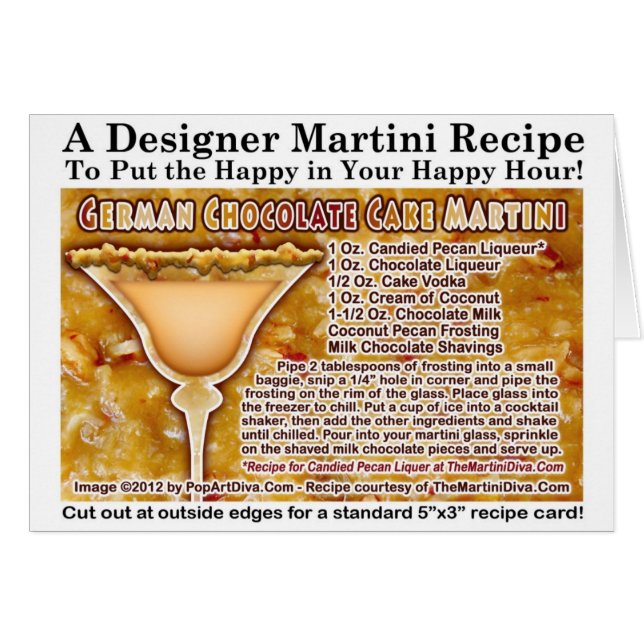 Deutsche Schokolade Martini Rezept Grußkarte (Vorderseite (Horizontal))