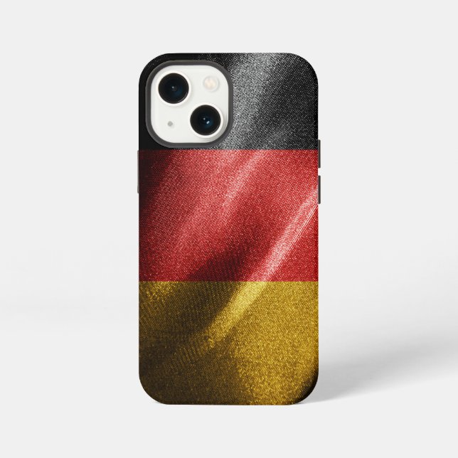 Deutsche Seidenflagge iPhone Hülle (Rückseite)