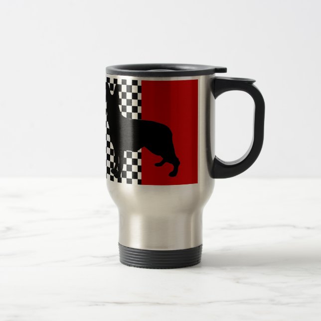 DEUTSCHE SHEPHERD AUTO KAFFEE TASSE (Rechts)
