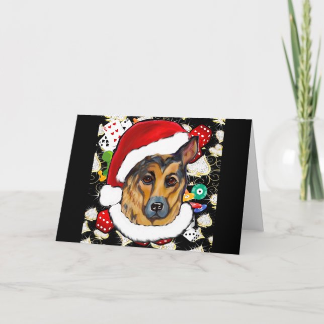 DEUTSCHE SHEPHERD FEIERTAGSKARTE (Vorderseite)