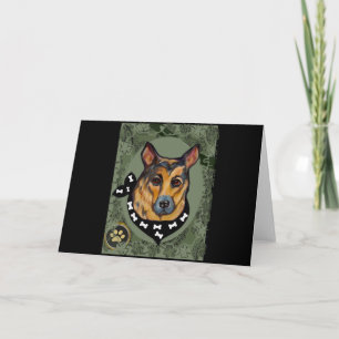 DEUTSCHE SHEPHERD FEIERTAGSKARTE