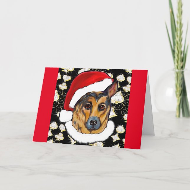 DEUTSCHE SHEPHERD FEIERTAGSKARTE (Vorderseite)