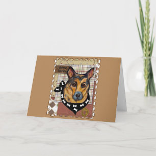 DEUTSCHE SHEPHERD FEIERTAGSKARTE