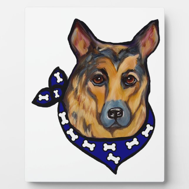 DEUTSCHE SHEPHERD FOTOPLATTE (Vorderseite)