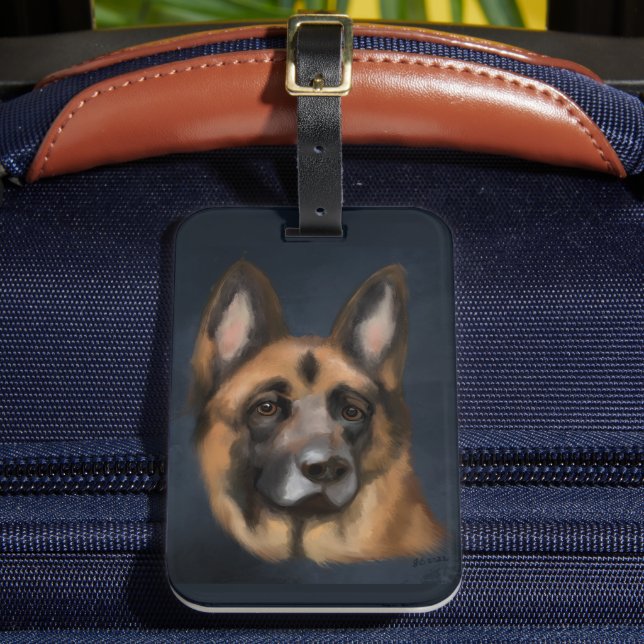 DEUTSCHE SHEPHERD GEPÄCKANHÄNGER (Vorderseite Insitu 2)