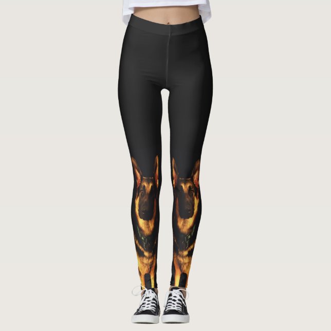 DEUTSCHE SHEPHERD HUND Leggings (Vorderseite)
