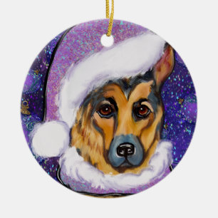 DEUTSCHE SHEPHERD KERAMIK ORNAMENT