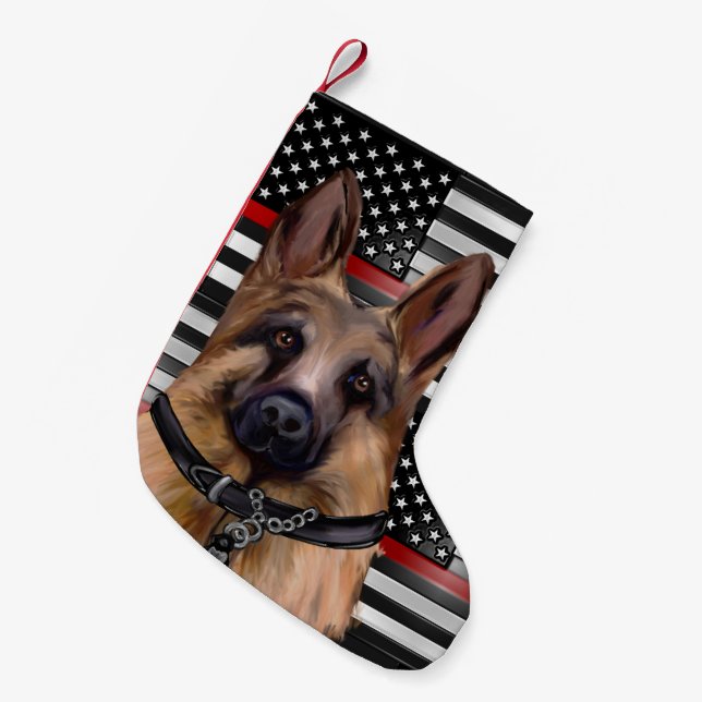 DEUTSCHE SHEPHERD KLEINER WEIHNACHTSSTRUMPF (Vorderansicht (hängend))