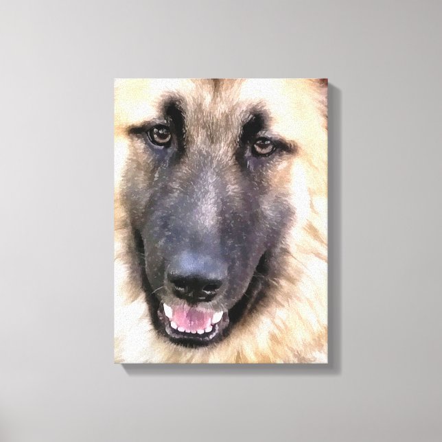 DEUTSCHE SHEPHERD LEINWANDDRUCK (Vorderseite)