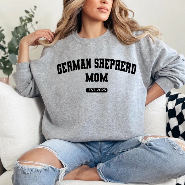 DEUTSCHE SHEPHERD MAMA Hunde Mama Custom Birth Yea Sweatshirt (Von Creator hochgeladen)
