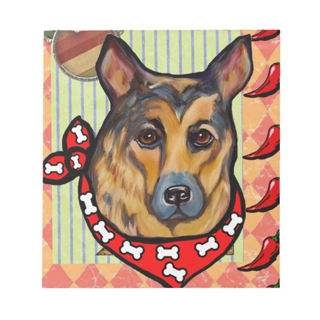 DEUTSCHE SHEPHERD NOTIZBLOCK (Vorderseite)