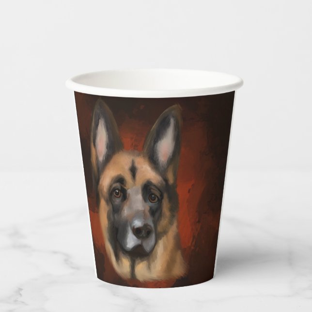 DEUTSCHE SHEPHERD PAPPBECHER (Vorderseite)