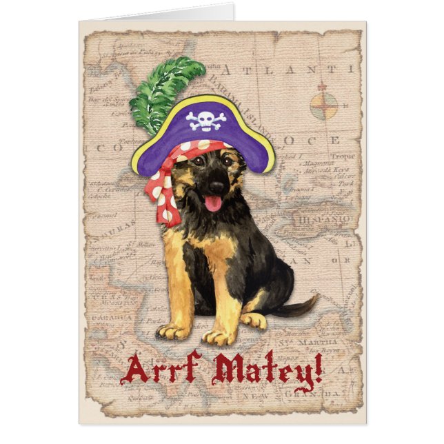Deutsche Shepherd Pirate Card (Vorne)