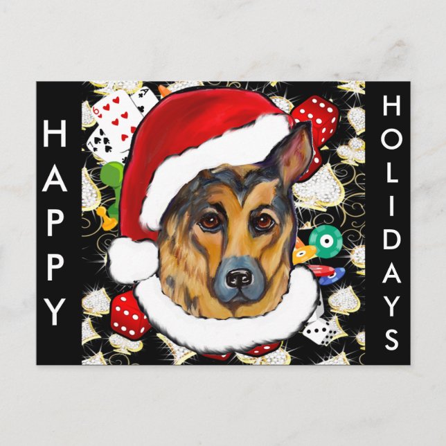 DEUTSCHE SHEPHERD POSTKARTE (Vorderseite)