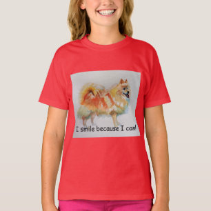 Deutsche Spitz Hund "Ich lächle, weil ich kann" Ka T-Shirt