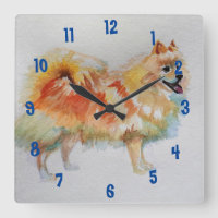 Deutsche Spitz Spitz Hunde Hunde Kinder Zimmer Uhr