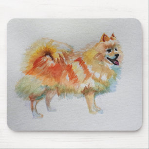 Deutsche Spitz Spitz Wasserfarbenwelse Hunde Mousepad
