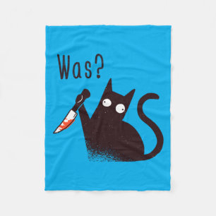 Deutsche Sprache Crazy Funny Katze Mit Einem Messe Fleecedecke