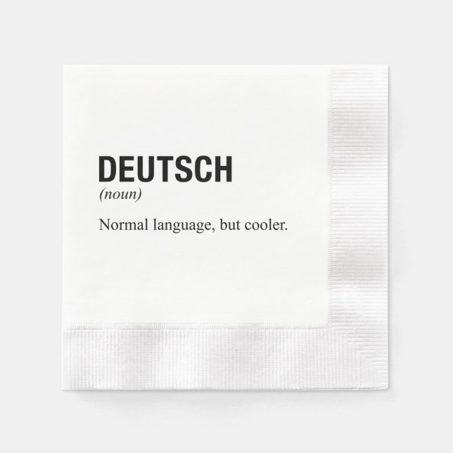 Deutsche Sprache Serviette (Vorderseite)