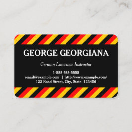 Deutsche Sprachlehrer-Visitenkarte Visitenkarte