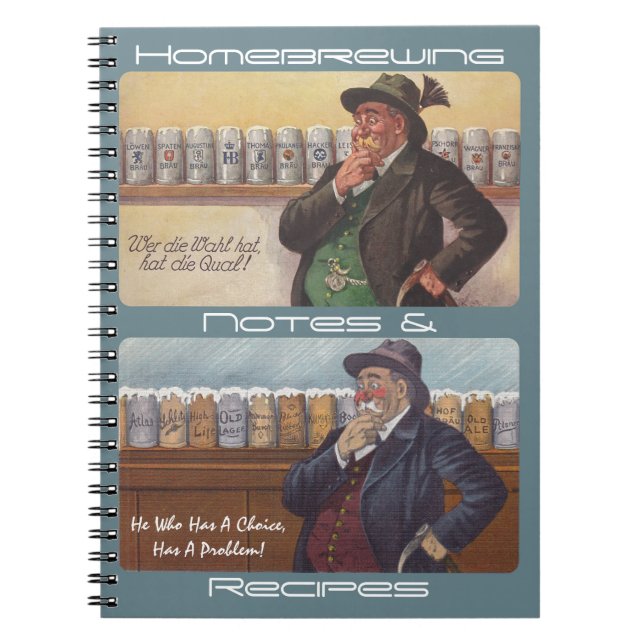 Deutsche Sprichwort-Notizbuch Homebrewing Notizblock (Vorderseite)