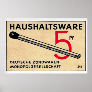 Deutsche Streichholzmarke - Streichholzschachtel-D Poster